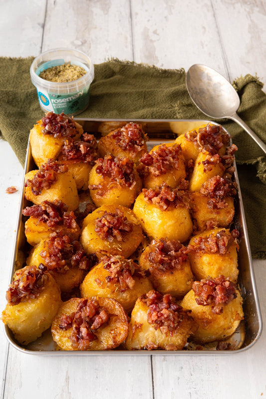 Clotted Cream Roast Potatoes with Smoky Bacon Jam