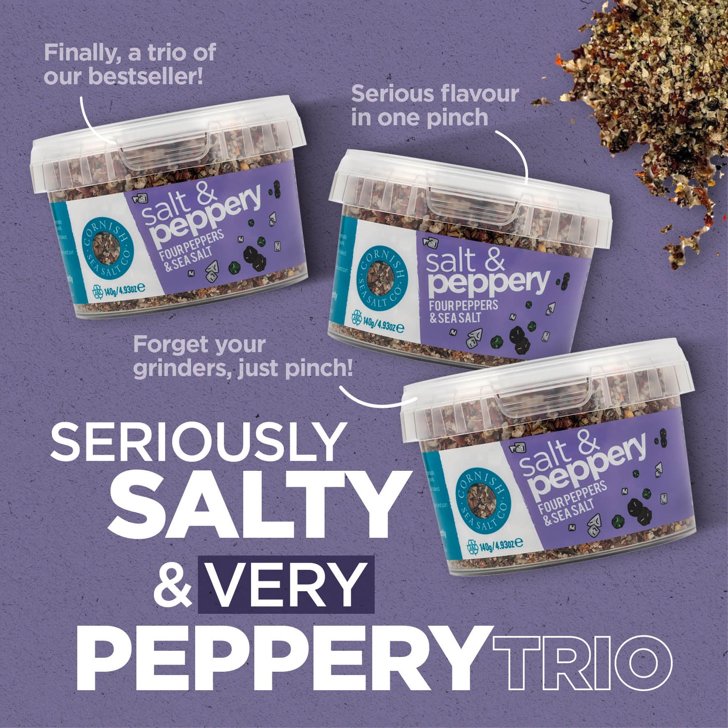 Salt & Peppery 140g Trio