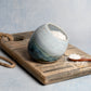 New  |  Small Handmade Salt Pig - Green and Blue