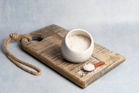 New  |  Small Handmade Salt Pig - White and Blue